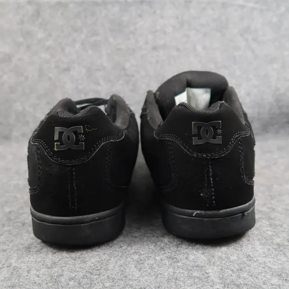 DC Shoes Mens 12 Net Skate Sneakers Casual Black Leather Y2k Padded Lace Up Logo